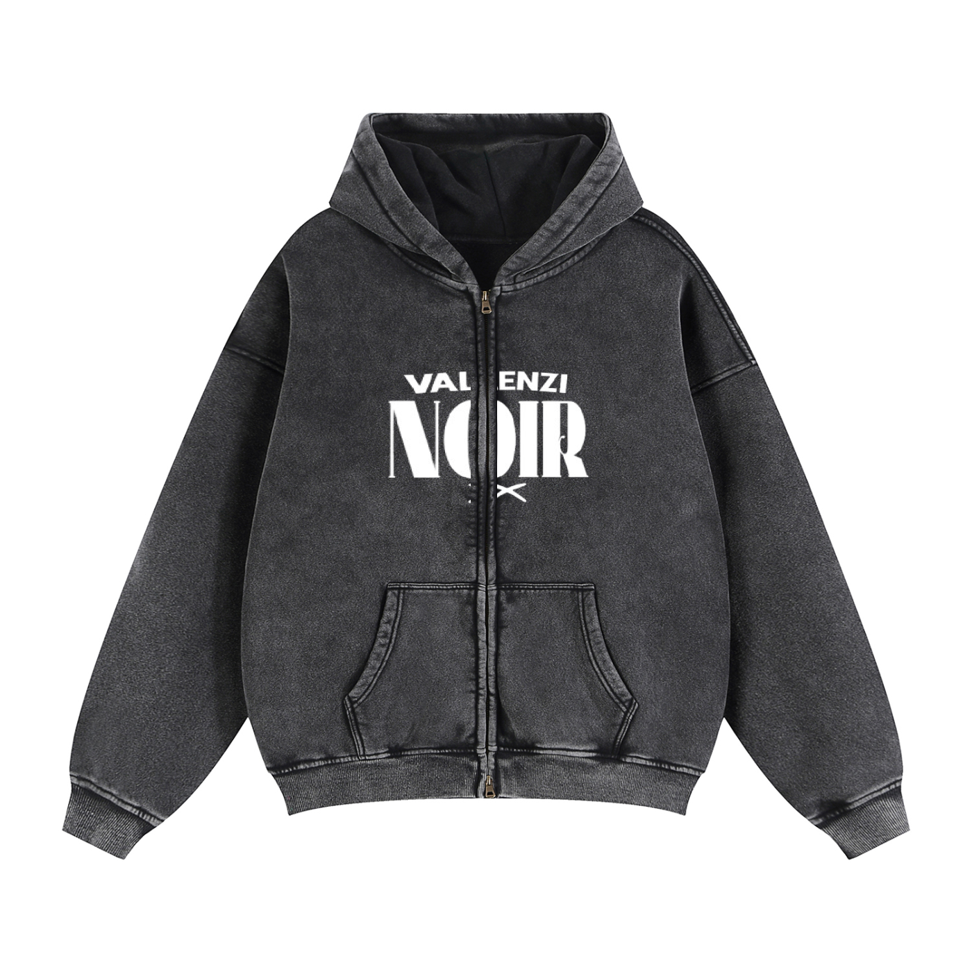 Zip-Through Boxy Fleece Hoodie